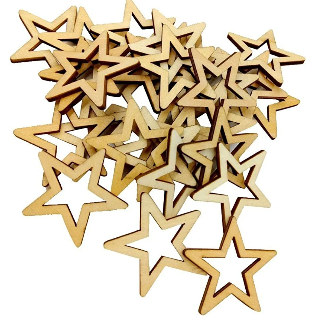 Estrellas de Madera 2in
